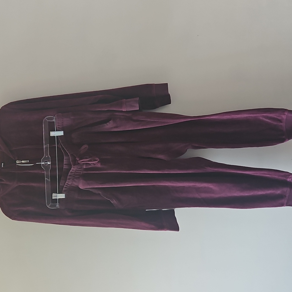 Fashion Nova Deep Purple Zip-Up Hoodie Set